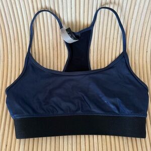 Koral Blue and Black Racerback Sports Bra
